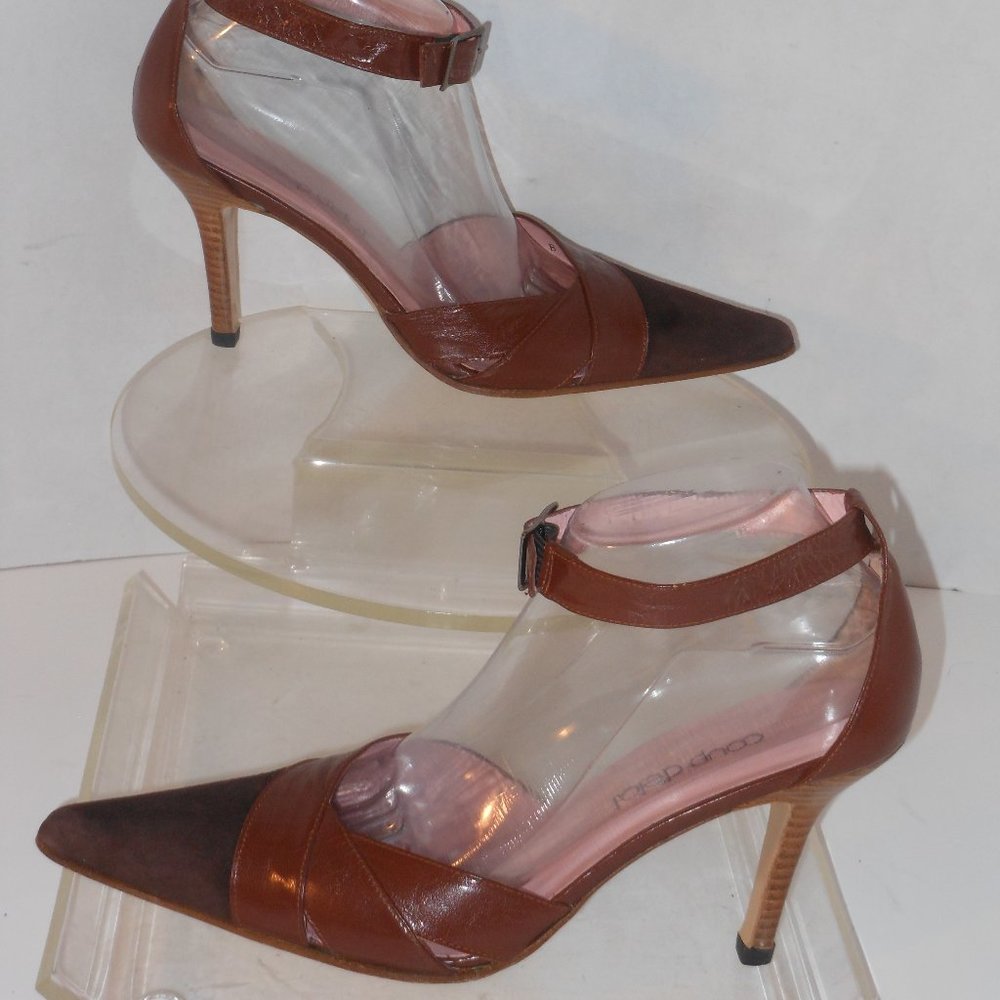 COUP DE'TAT BROWN LEATHER SHOES SIZE 9 MEDIUM - Picture 3 of 7